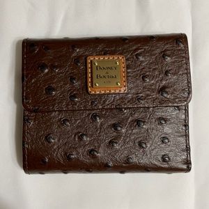 NWOT Dooney & Bourque Ostrich Small Flap Wallet